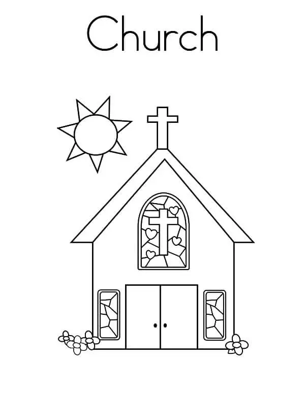 Church Coloring Page