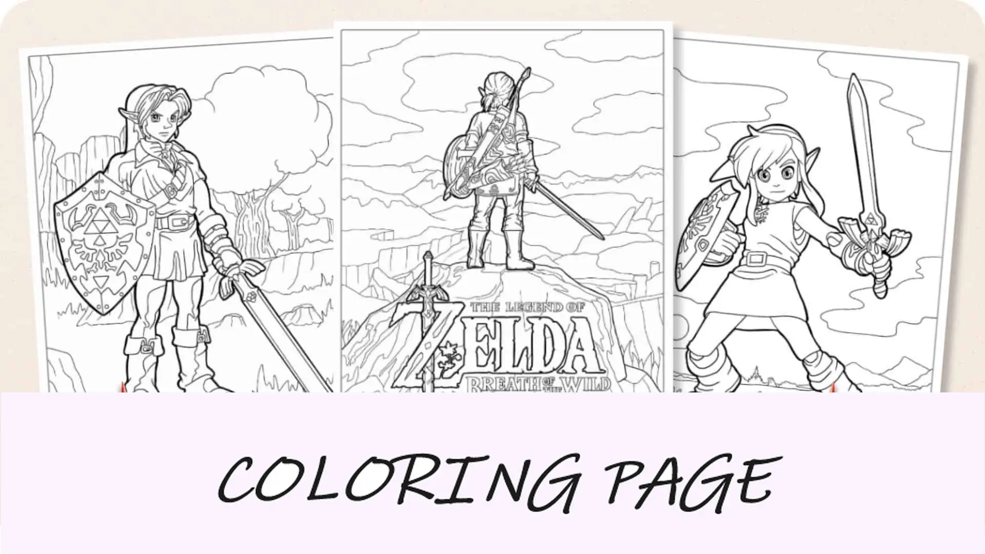 Dibujos para colorear de Zelda Imagen destacada