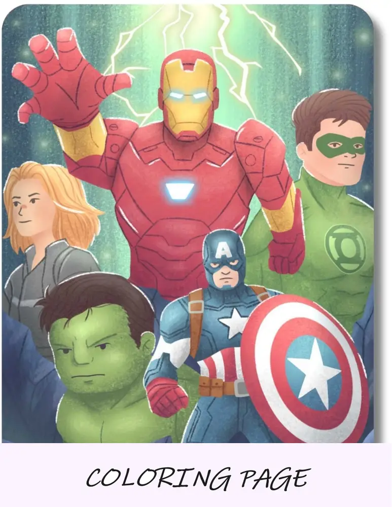 páginas para colorir de super-heróis capa imagem-min