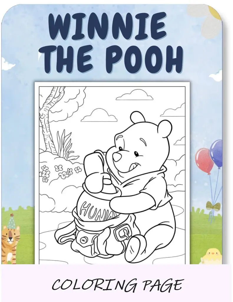 Desenhos para colorir do Ursinho Pooh para crianças
