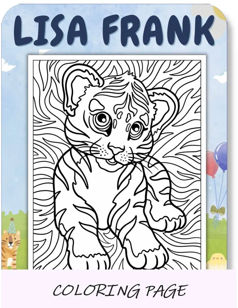 Desenhos para colorir de Lisa Frank para crianças v2