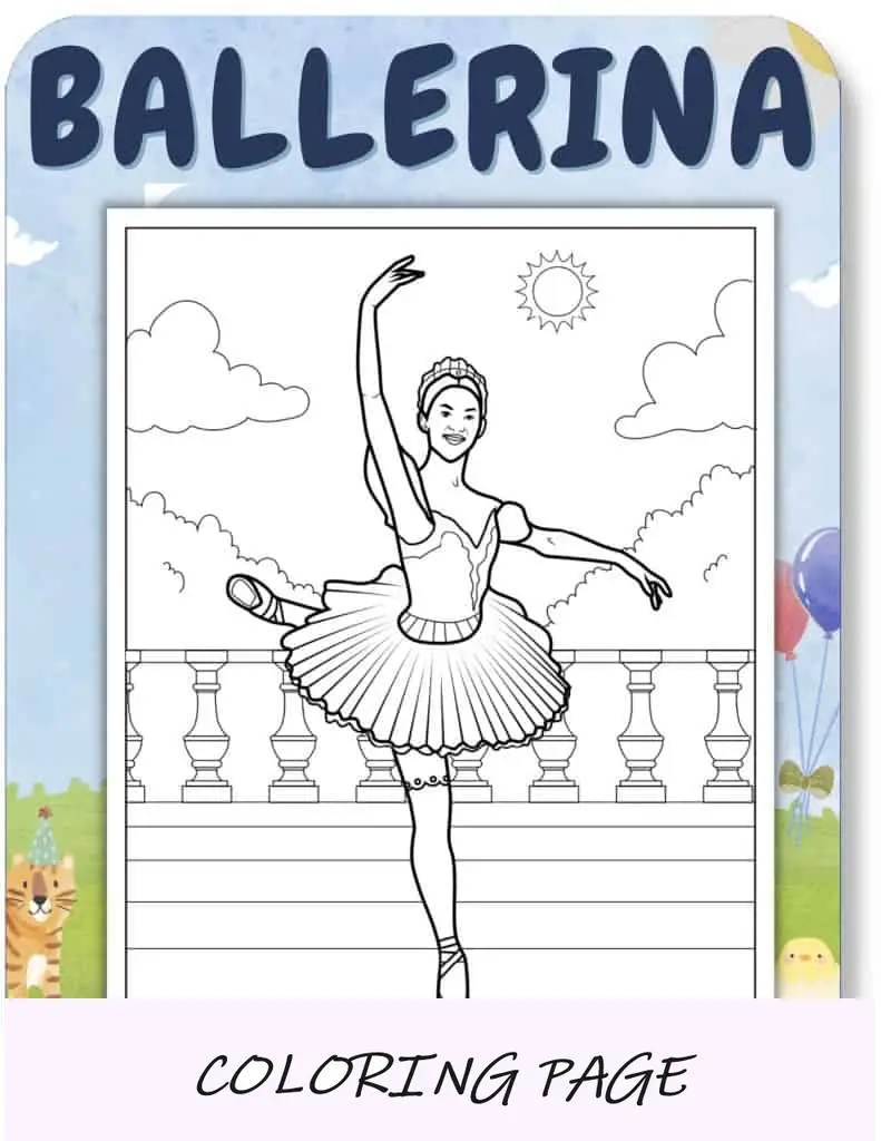 Desenhos para colorir de bailarina para crianças