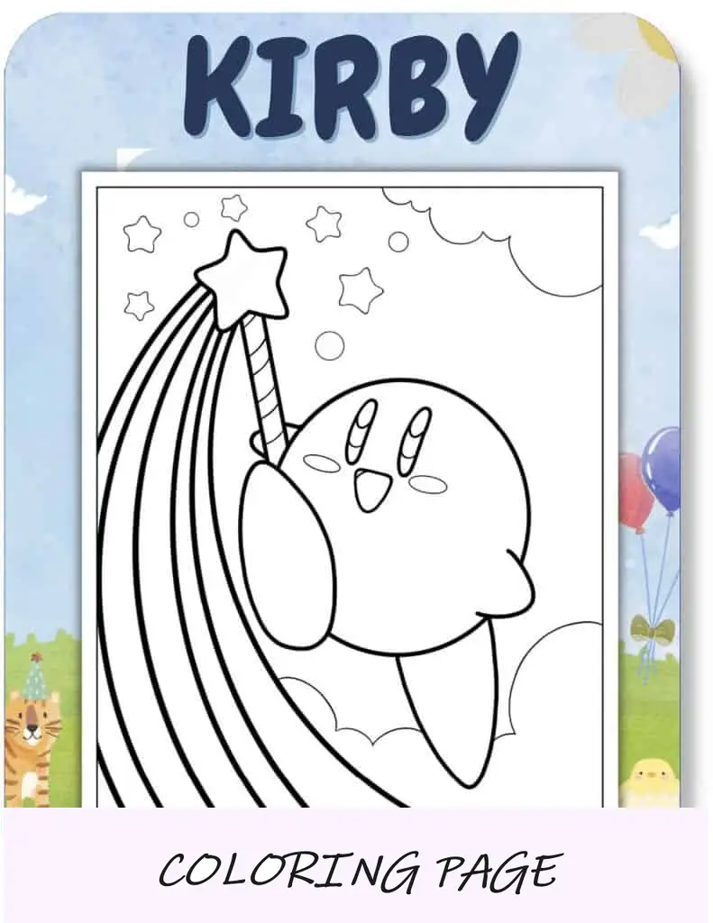 Desenhos para colorir de Kirby para crianças