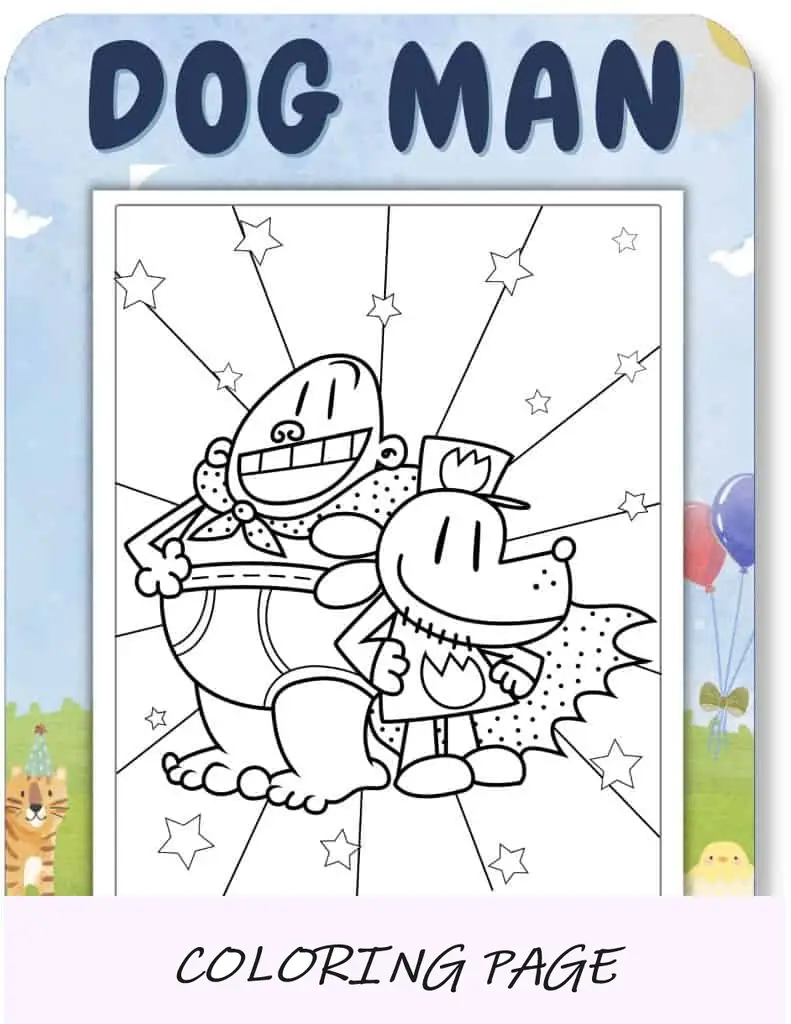 Desenhos para colorir de homem cachorro para crianças