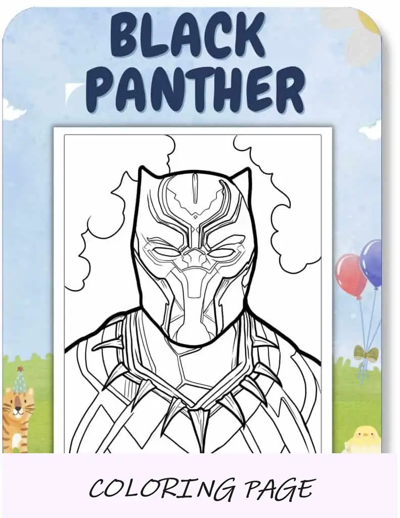 Desenhos para colorir de Pantera Negra para crianças
