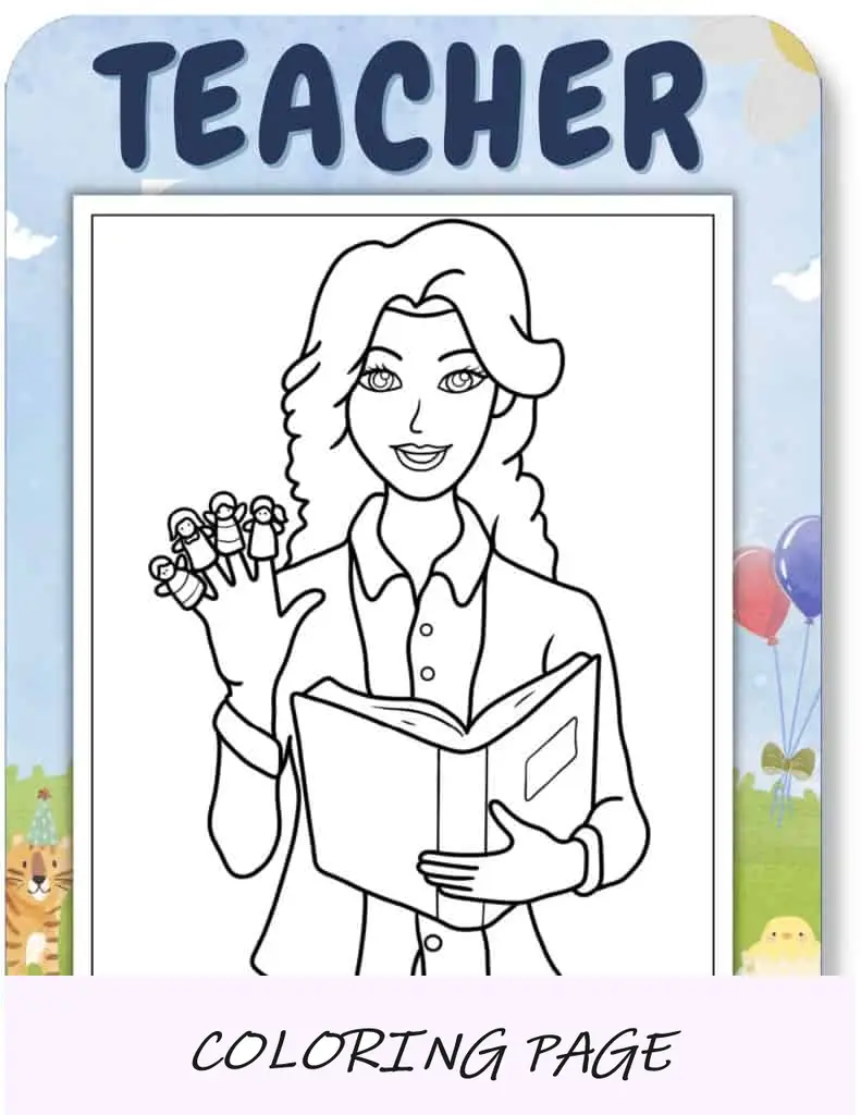 Desenhos para colorir de professores para crianças