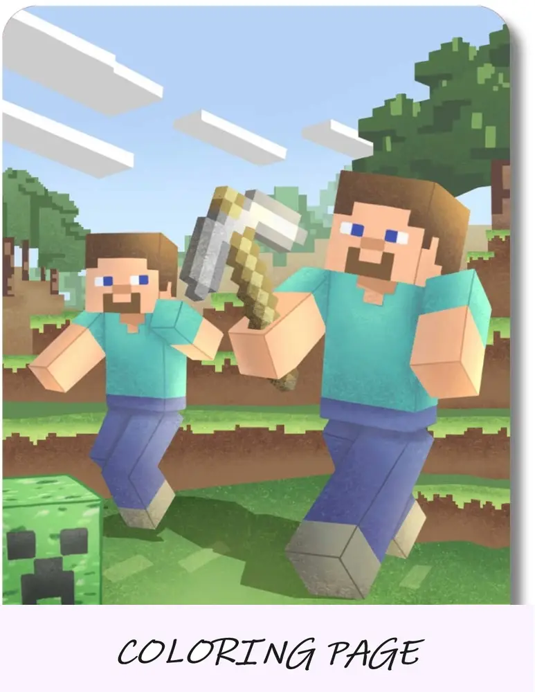 páginas para colorir de minecraft capa imagem-min