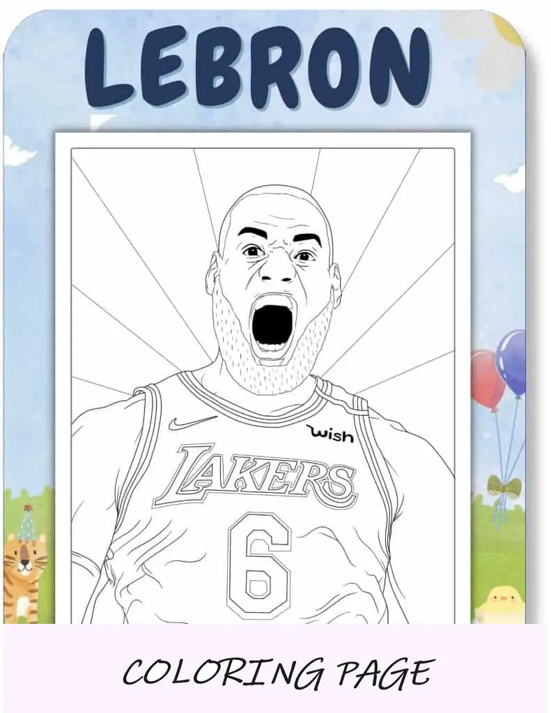 Desenhos para colorir de LeBron para crianças