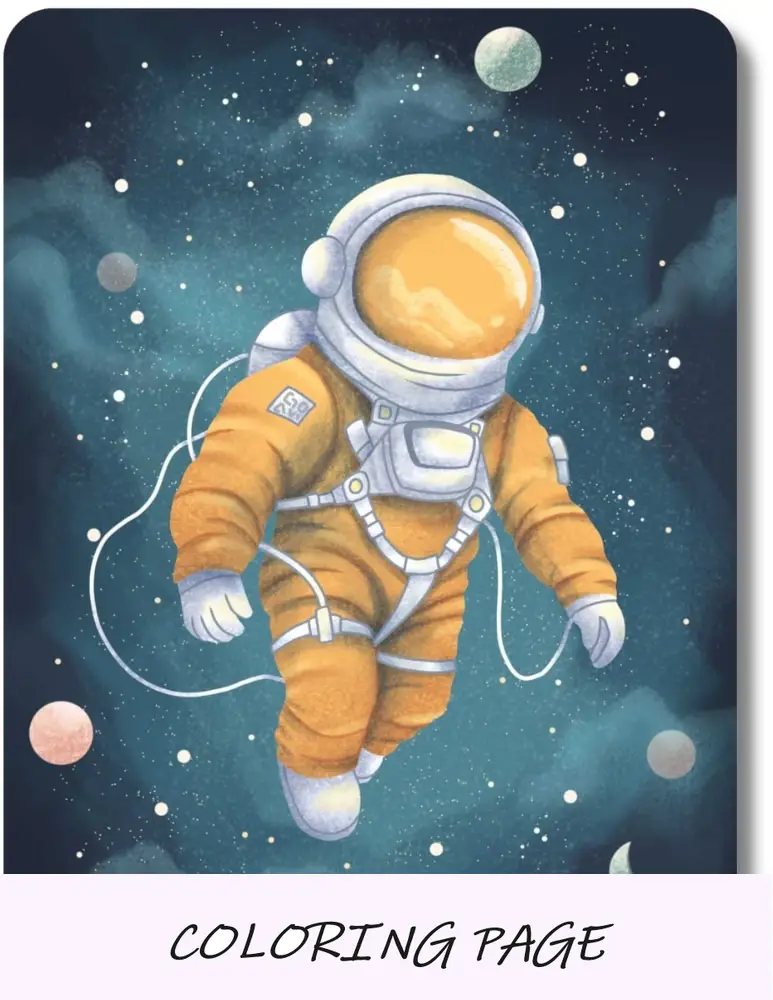 páginas para colorir do espaço capa imagem-min