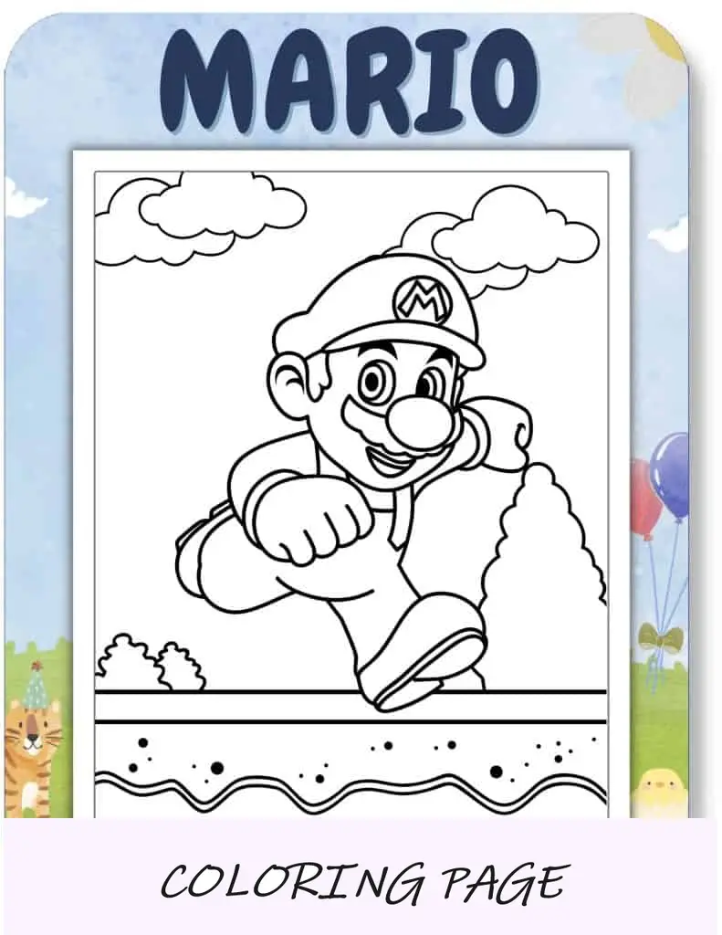 Desenhos para colorir do Mario para crianças
