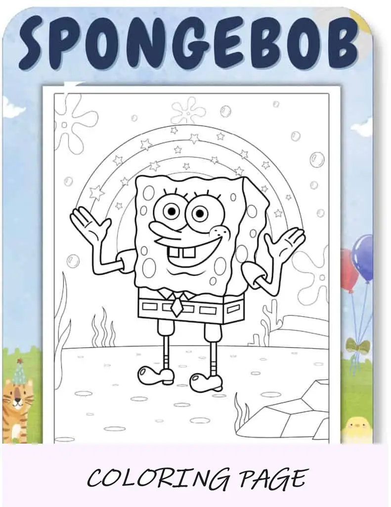 Desenhos para colorir do Bob Esponja para crianças