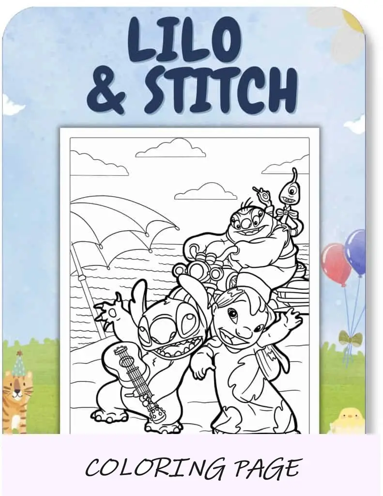 Desenhos para colorir de Lilo e Stitch para crianças