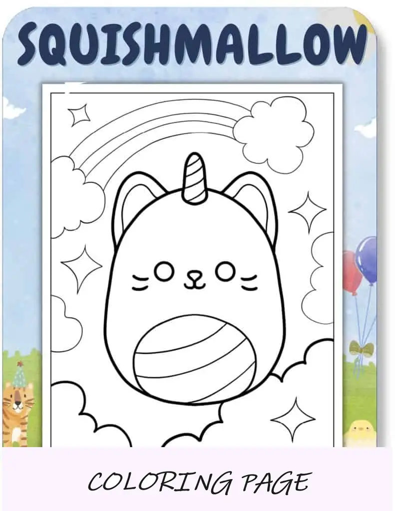 Desenhos para colorir de Squishmallow para crianças