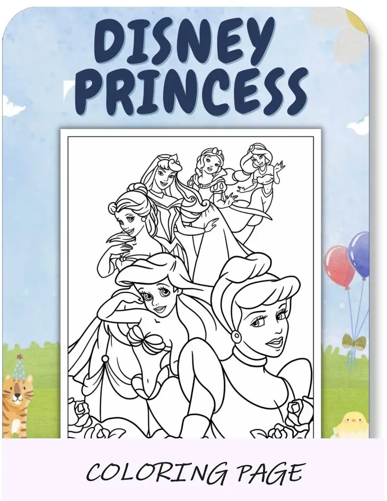 Desenhos para colorir de princesas da Disney para crianças