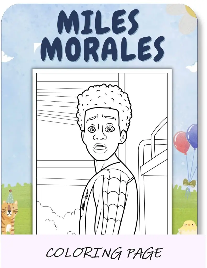 Desenhos para colorir de Miles Morales para crianças