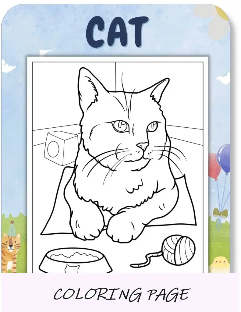 Desenhos para colorir de gatos para crianças