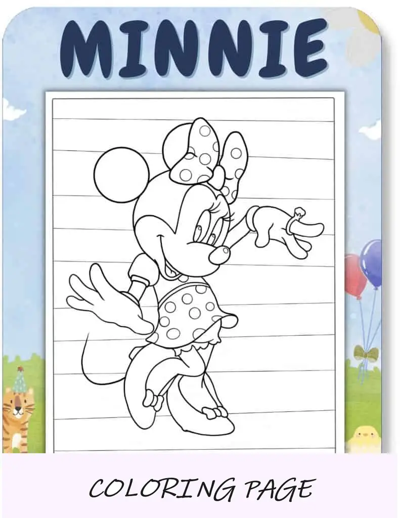 Desenhos da Minnie para colorir para crianças