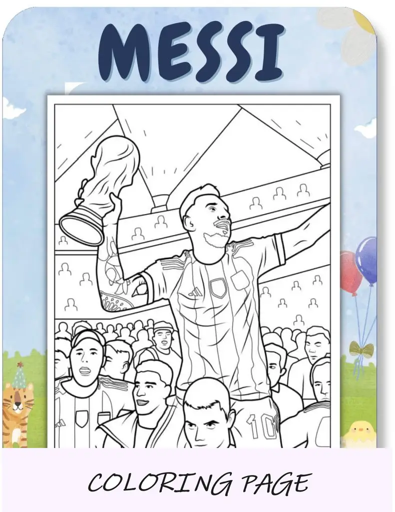 Desenhos de Lionel Messi para colorir para crianças