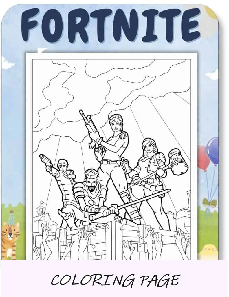 Desenhos para colorir Fortnite para crianças