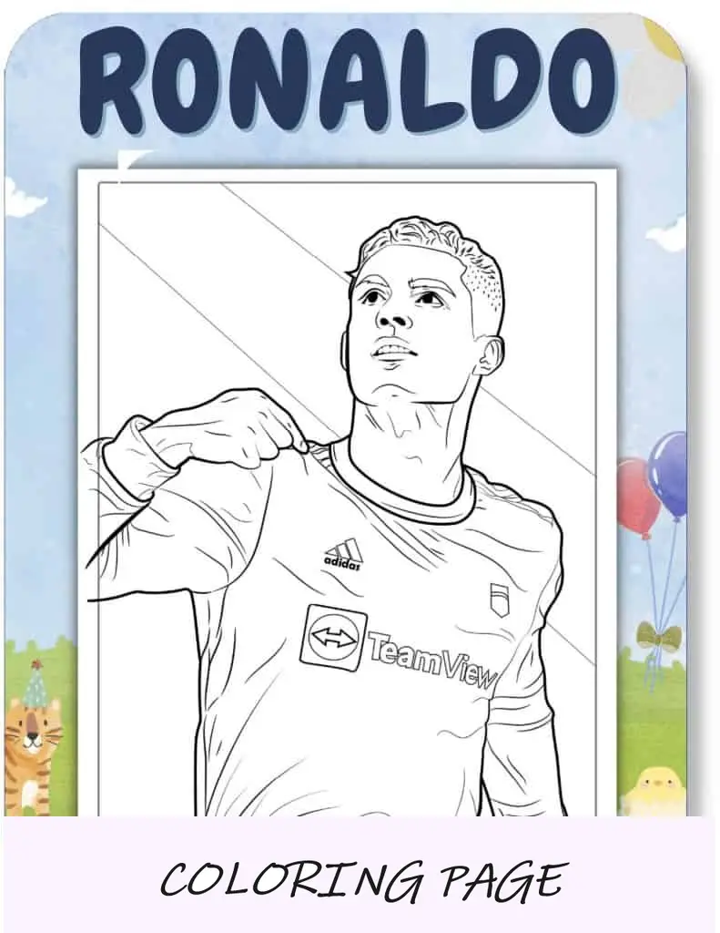 Desenhos para colorir de Ronaldo para crianças