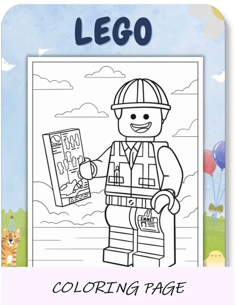 Desenhos de Lego para colorir para crianças