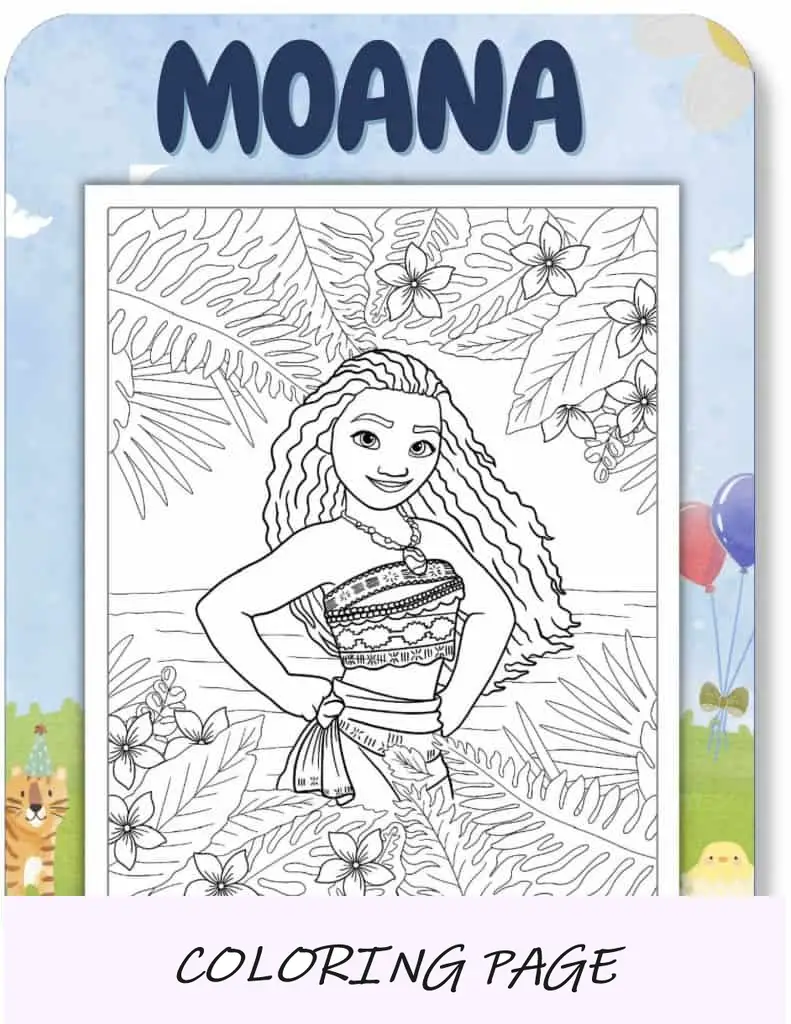 Desenhos para colorir da Moana para crianças