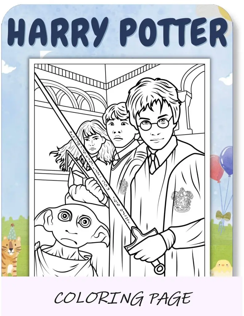 Desenhos para colorir de Harry Potter para crianças