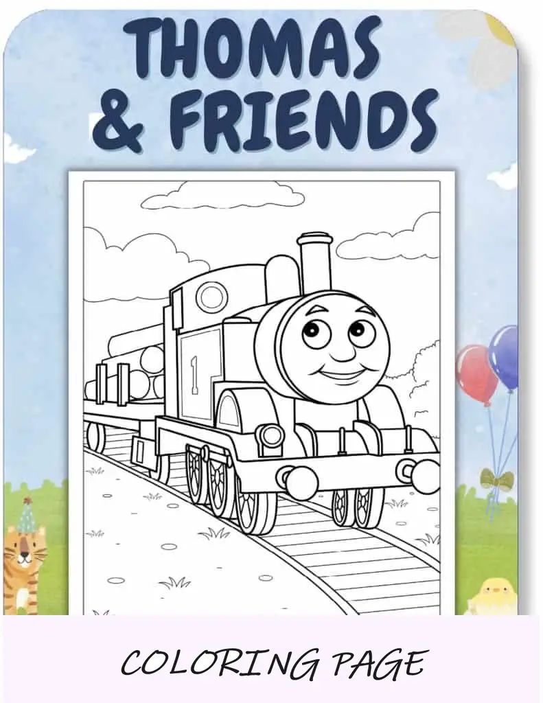 Desenhos para colorir de Thomas e seus amigos para crianças