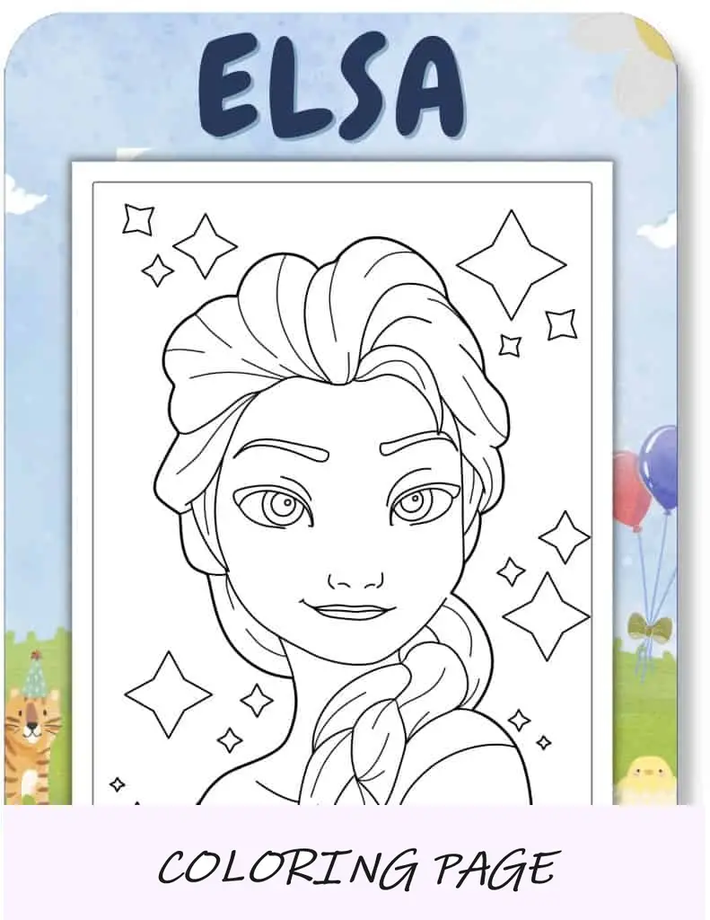 Desenhos para colorir da Elsa para crianças