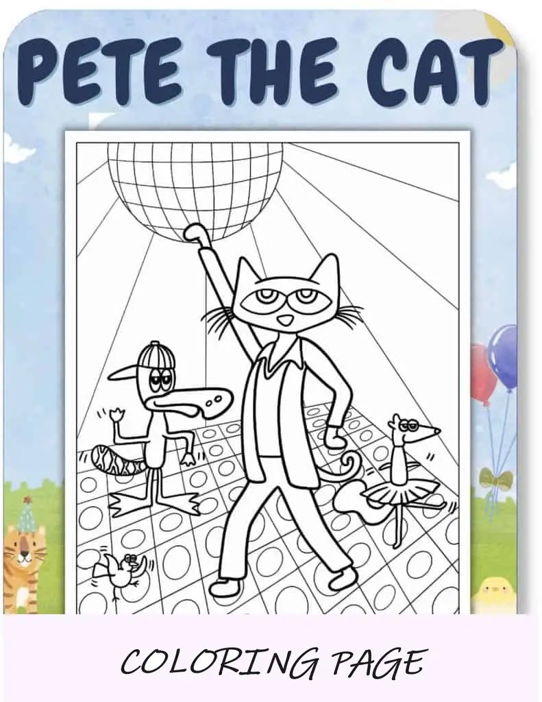 Desenhos para colorir de Pete, o gato para crianças