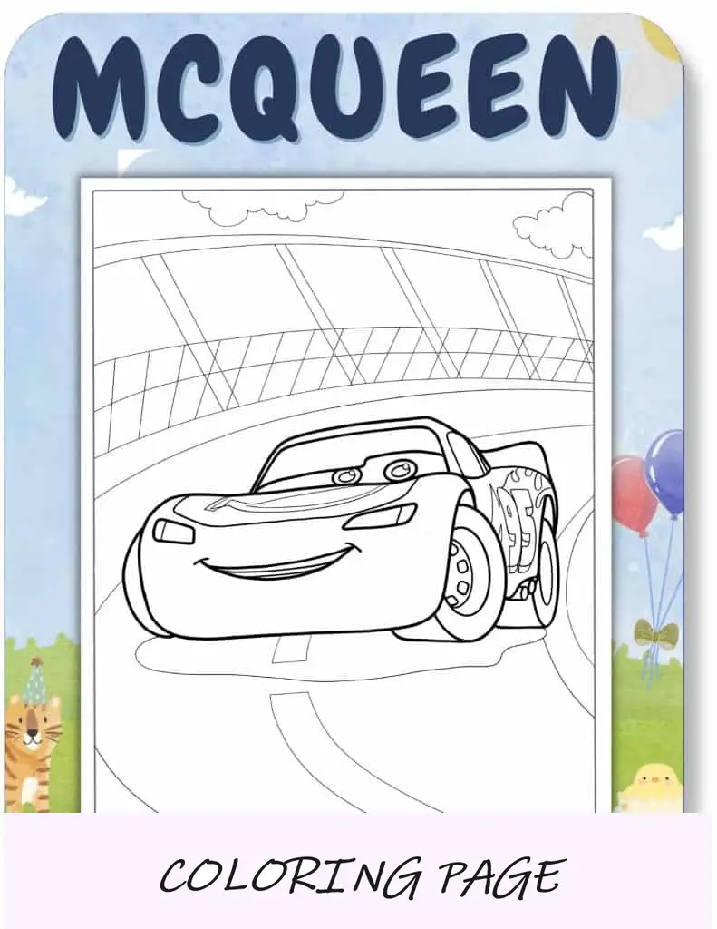 Desenhos para colorir de McQueen para crianças