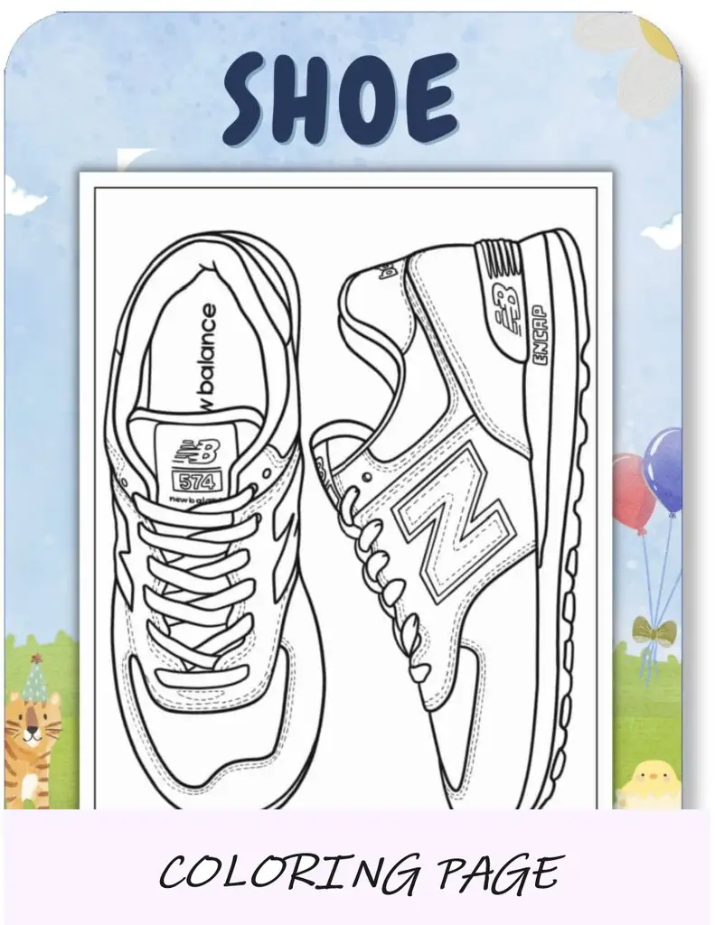 Desenhos para colorir de sapatos para crianças v2
