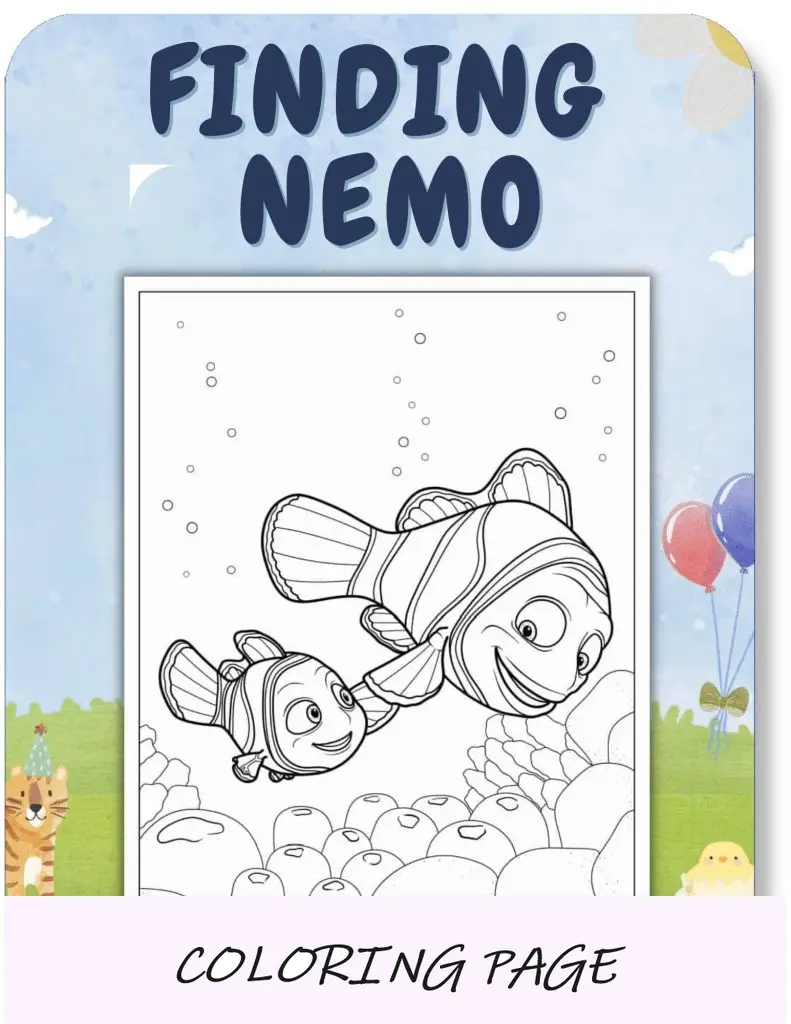 Desenhos para colorir Procurando Nemo para crianças