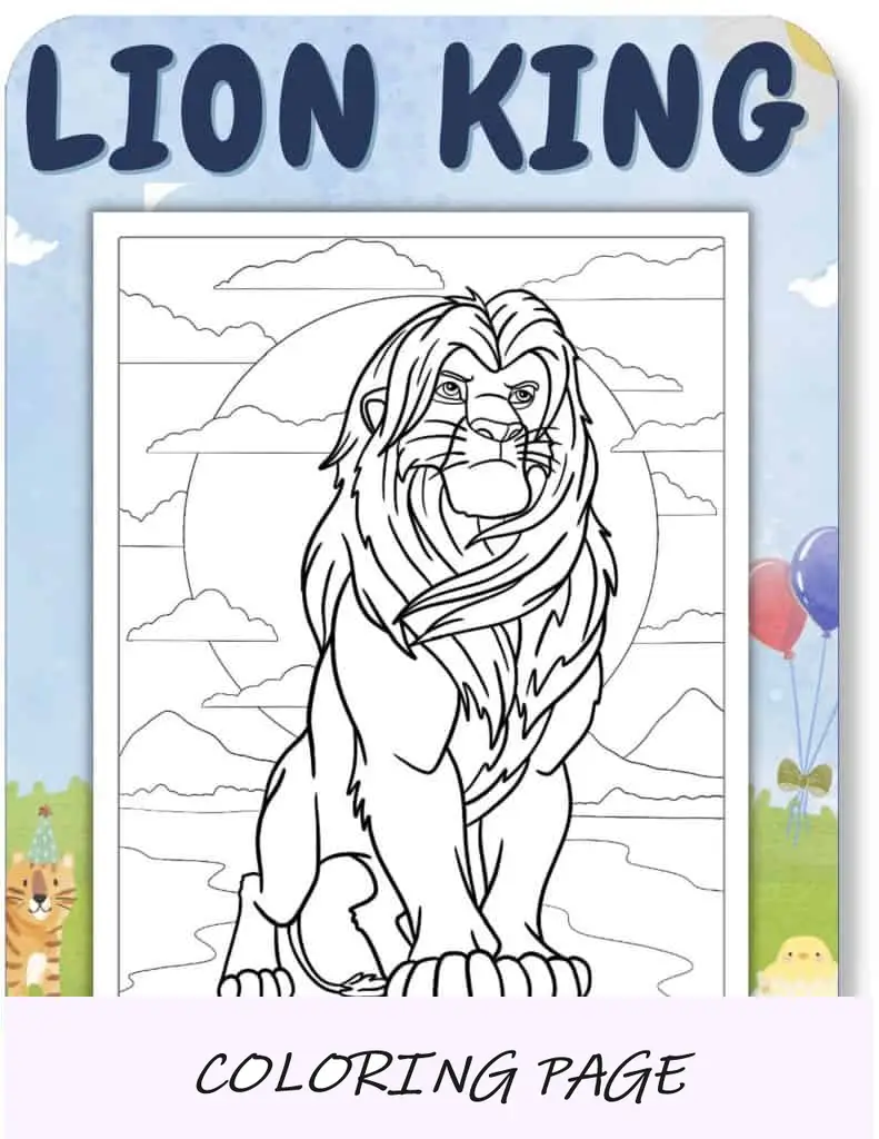 Desenhos para colorir do Rei Leão para crianças
