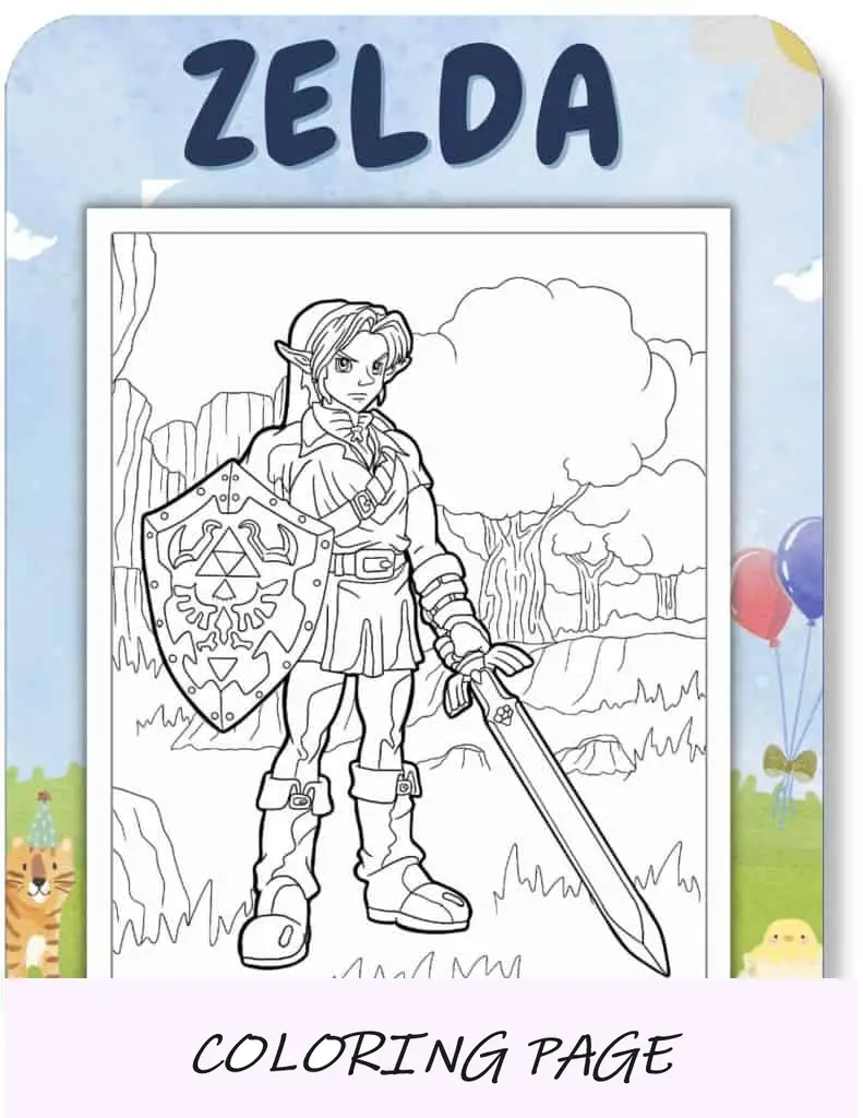Desenhos de Zelda para colorir para crianças