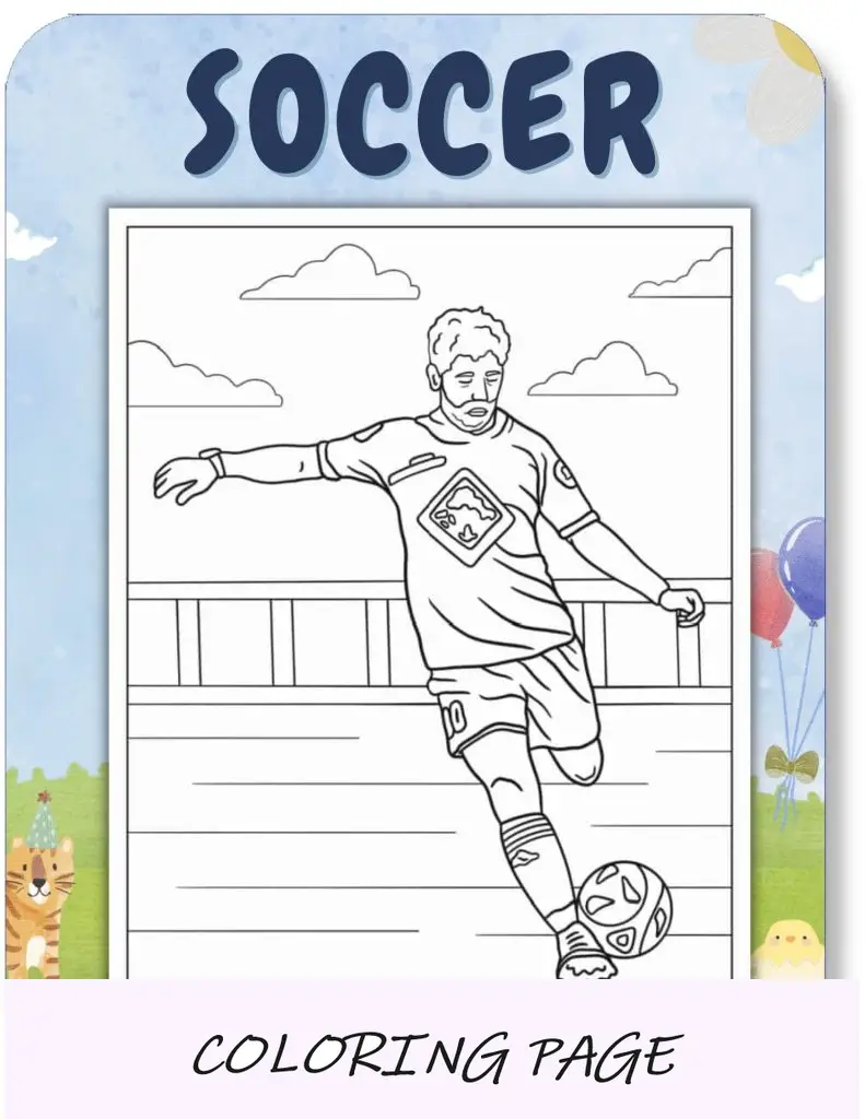 Desenhos para colorir de futebol para crianças v2