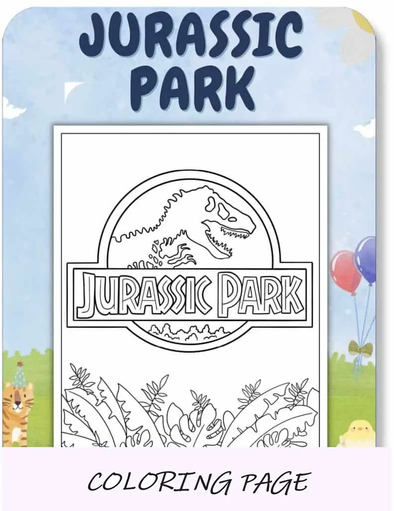 Desenhos para colorir de Jurassic Park para crianças