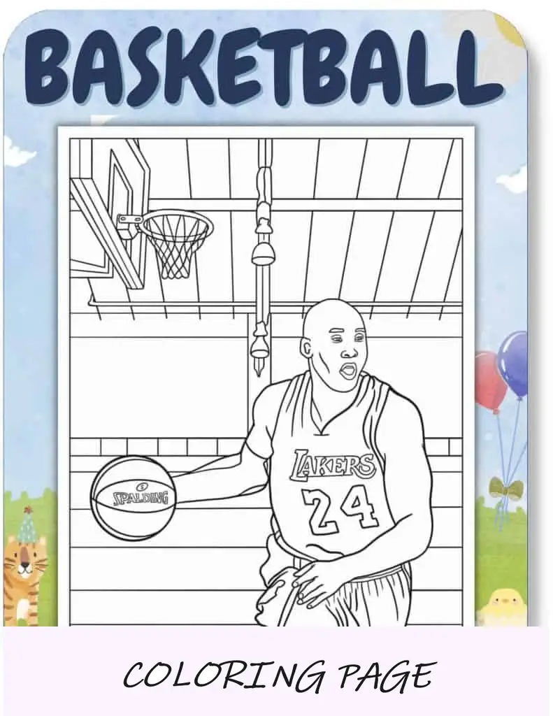 Desenhos para colorir de basquete para crianças