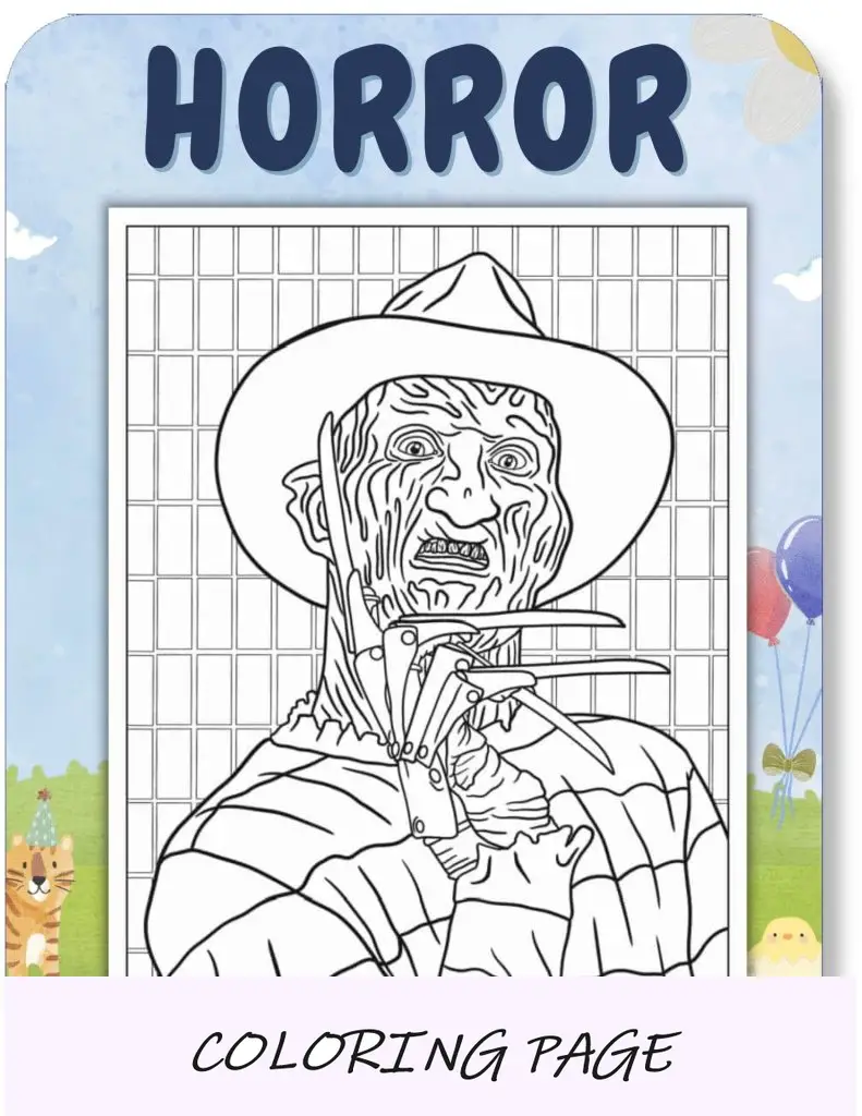 Desenhos para colorir de terror para crianças v2