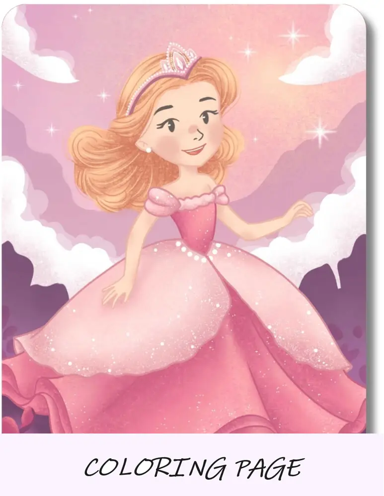 páginas para colorir de princesa capa imagem-min