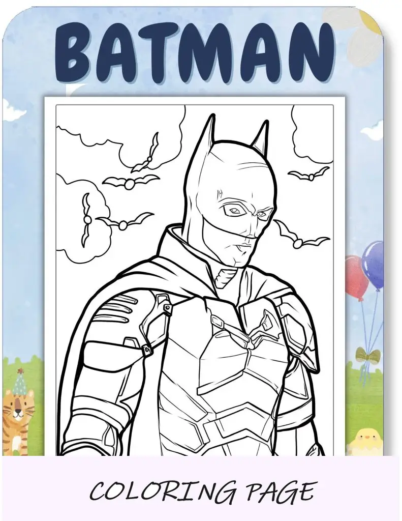 Desenhos para colorir do Batman para crianças v2