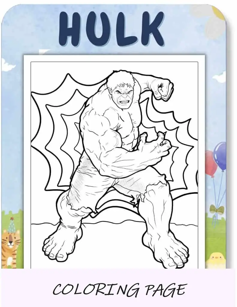 Desenhos para colorir do Hulk para crianças