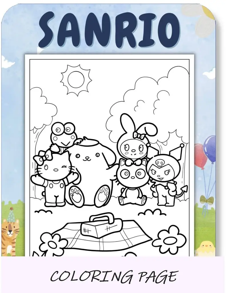 Desenhos para colorir Sanrio para crianças v2