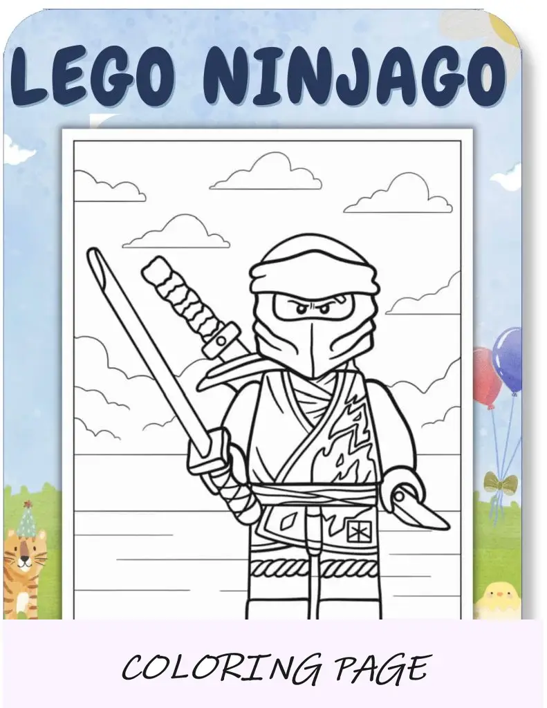 Desenhos para colorir Lego Ninjago para crianças v2