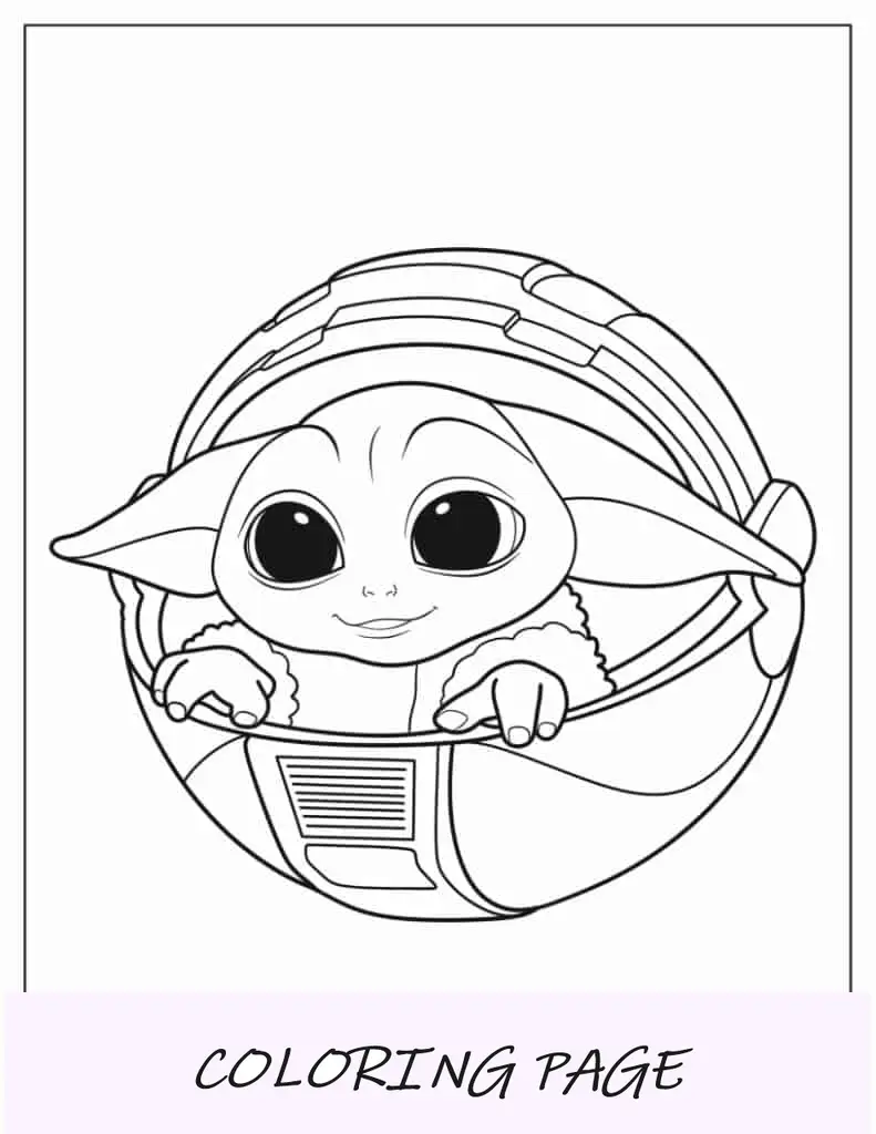 Bebê super fofo Yoda em cápsula flutuante