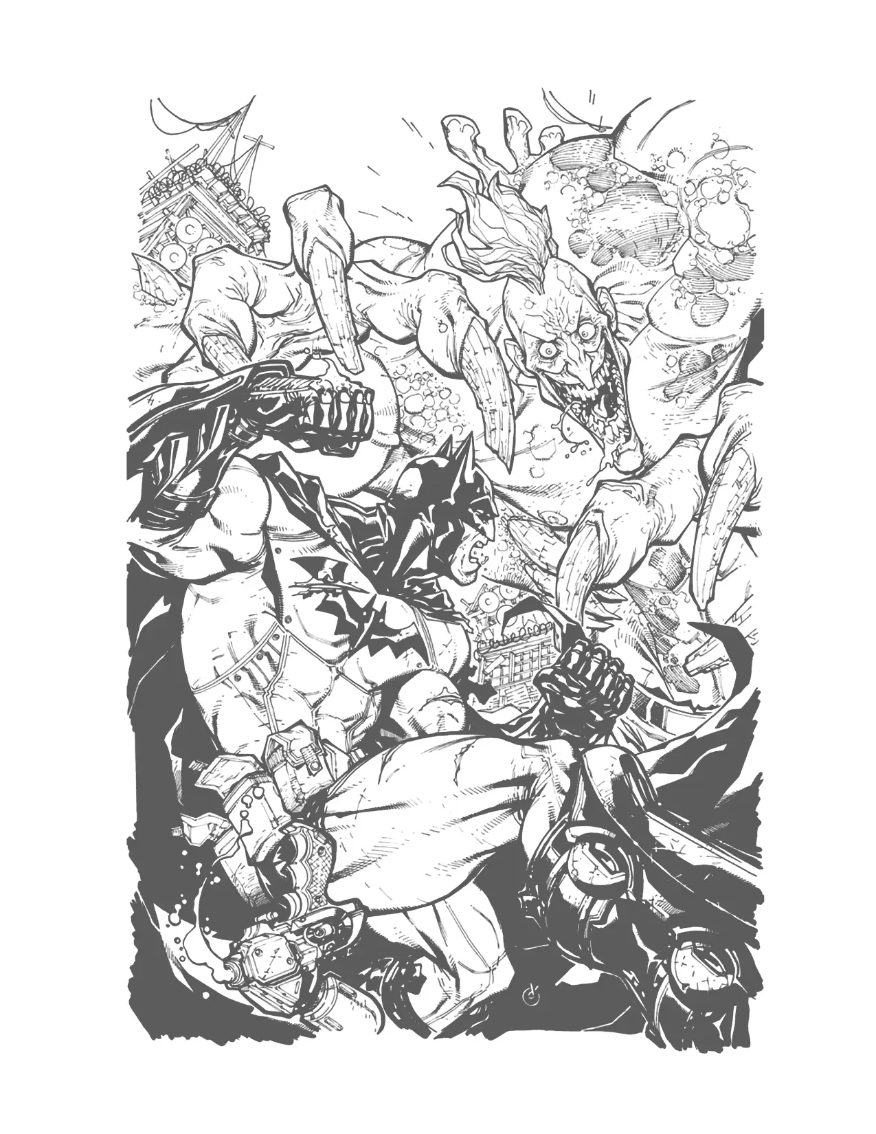 Batman Comic Book Page For Coloring