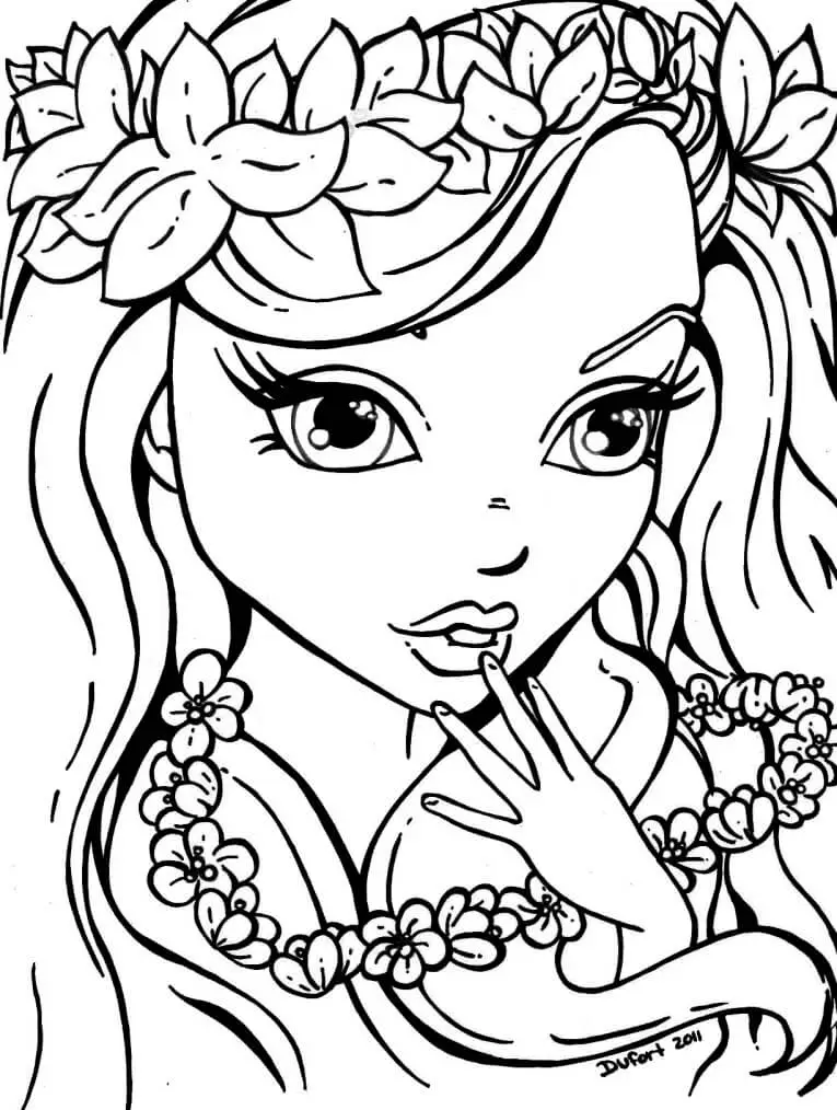Girl Coloring Pages For Teenagers