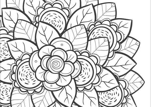 Flower Coloring Pages For Teens