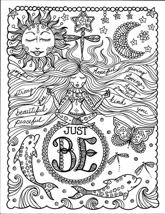 Just Be Coloring Pages For Teens