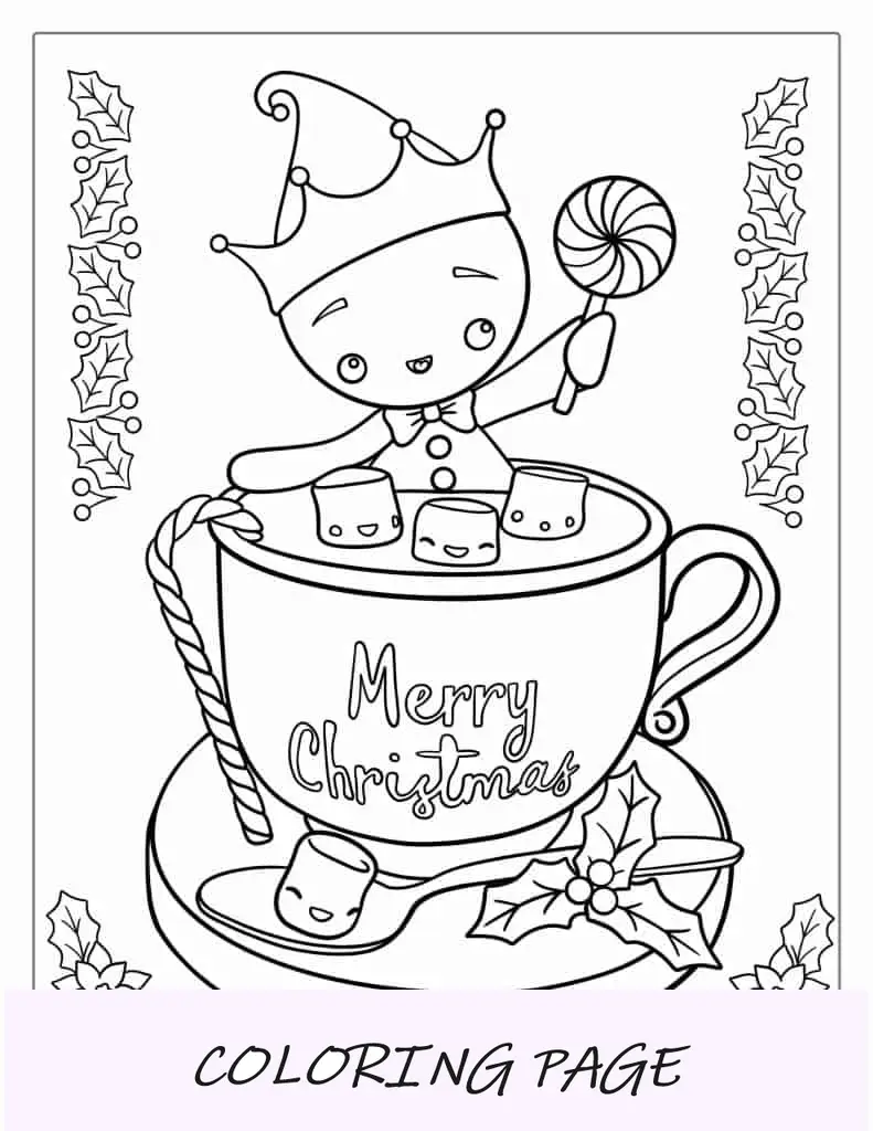 Feliz Navidad Hombre De Jengibre Para Colorear